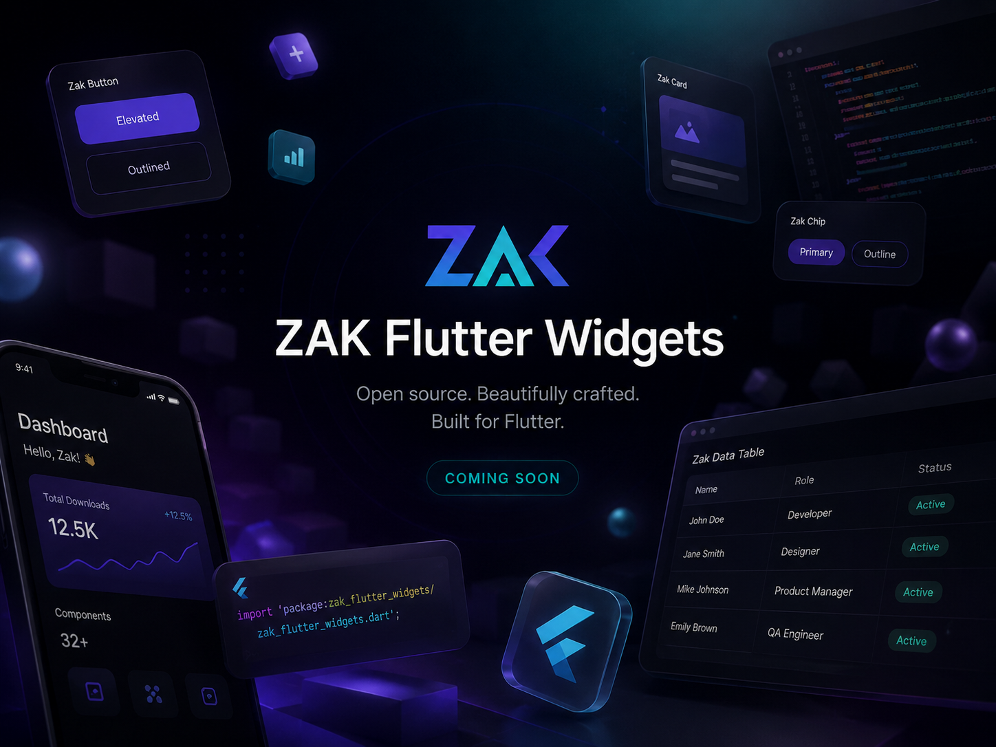 Zak Flutter Widgets Library